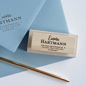 Sello de dirección de retorno / Autoentintable o de madera / Sello de dirección personalizado / Sello de dirección personalizado / Regalo para casa nueva / Idea de regalo para recibir a una familia