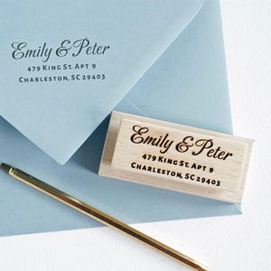 Sello de dirección de retorno / Autoentintable o de madera / Sello de dirección personalizado / Sello de dirección personalizado / Regalo para casa nueva / Idea de regalo para recibir a una familia