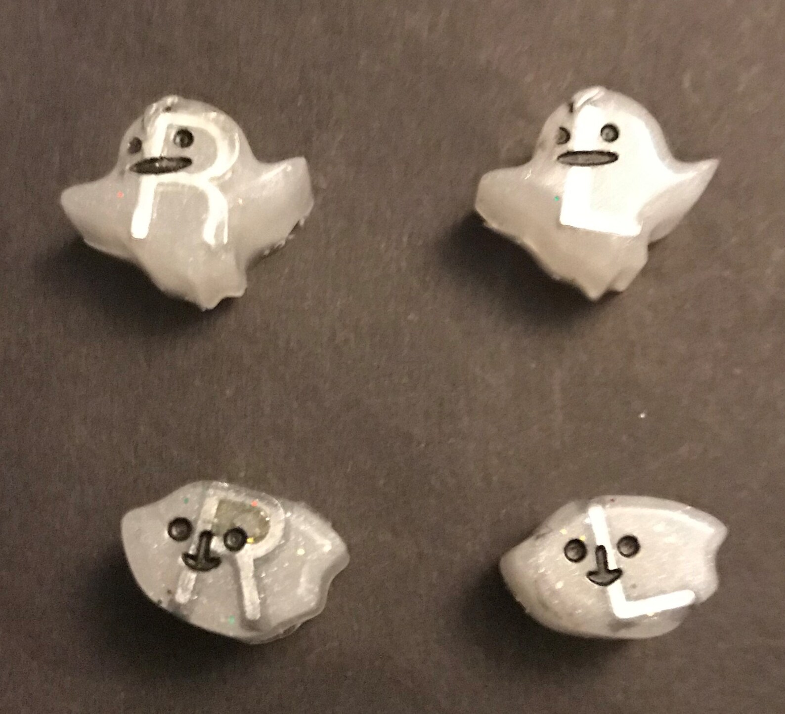 Pair of White Ghost Shape Xray Markers 1.4x0.8cm Approx Etsy