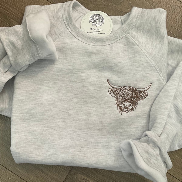 Scottish Highland Cow Sweatshirt, Longsleeve shirt