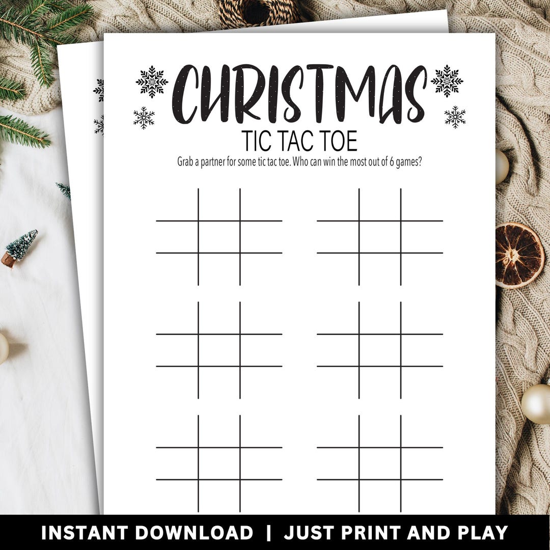 Christmas Tic Tac Toe Game | Holiday Office Party Games | Christmas ...