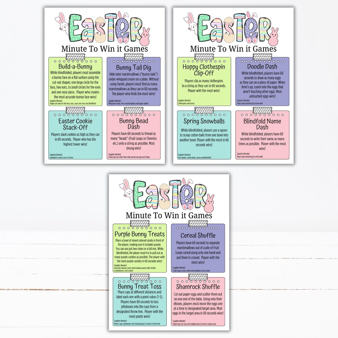 Printable Easter Minute to Win It Games Printable | Fun Easter ...