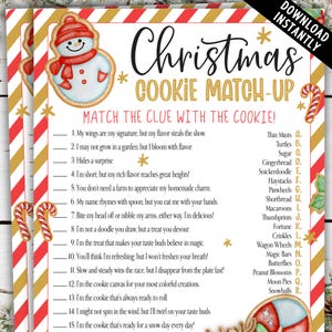 Ausdruckbare Weihnachtskekse Memory-Spiel | Weihnachtsplätzchen Hinweise | Büro-Party-Weihnachts-Spiel | Klassenzimmer Weihnachtsplätzchen Spiel