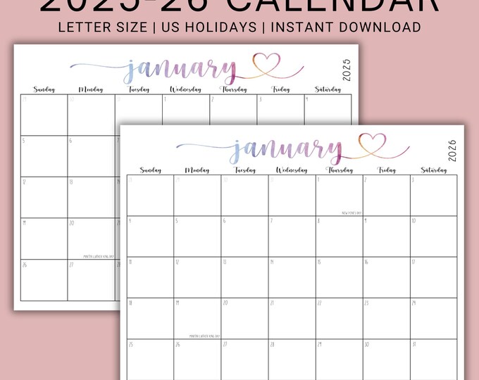 EDITABLE Monthly Calendar 2025 Bundle, Printable Fillable Monthly ...