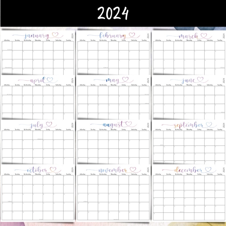 20242025 Printable Calendar Template Editable Family Organizer Monthly