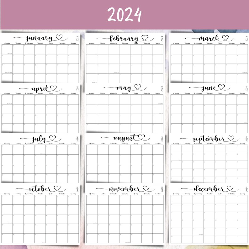 20242025 Printable Calendar Template Editable Family Organizer Monthly