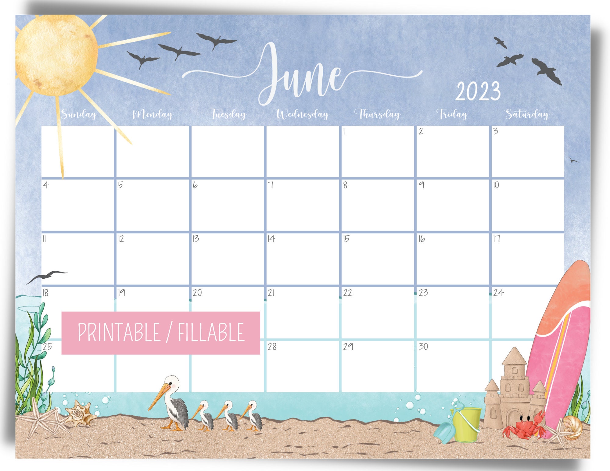 June Calendar Themes