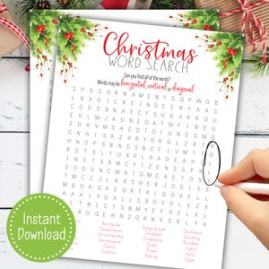 Christmas Printable Games | Christmas Word Find | Christmas Word Search | Christmas Games | Christmas Party Games