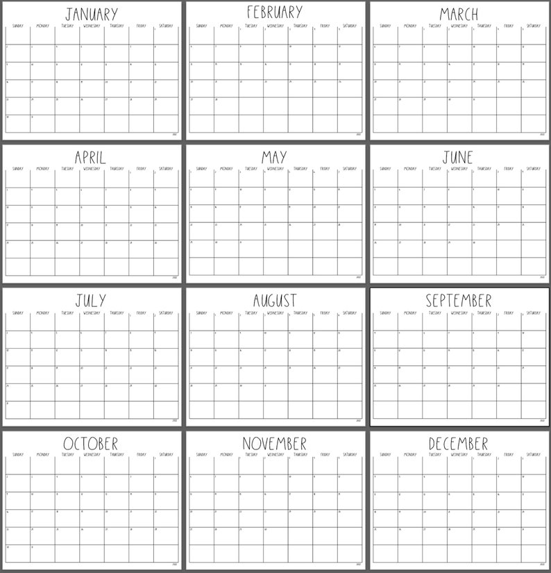 2023 2025 Editable Printable Calendars Cleaning Calendar - Etsy