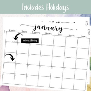 2024-2026 Printable Calendar Template Editable | Family Organizer ...