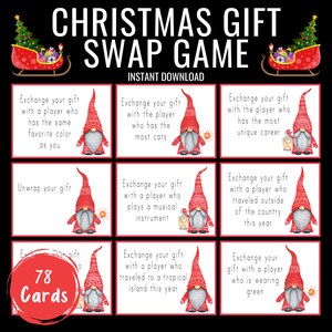 Christmas Gift Exchange Game Printable Christmas Games XMAS Gift Swap ...