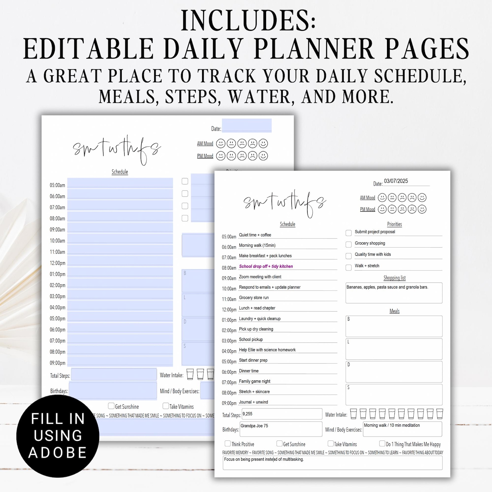 Printable Editable 2026 Calendar With Notes | Landscape US Letter ...