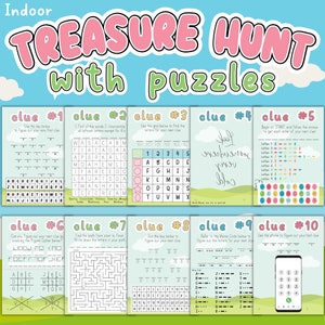 Fun Indoor Treasure Hunt - Perfect Graduation or Birthday Gift for Teens | Brain Teasers Included | Teen Puzzle Clue Adventure