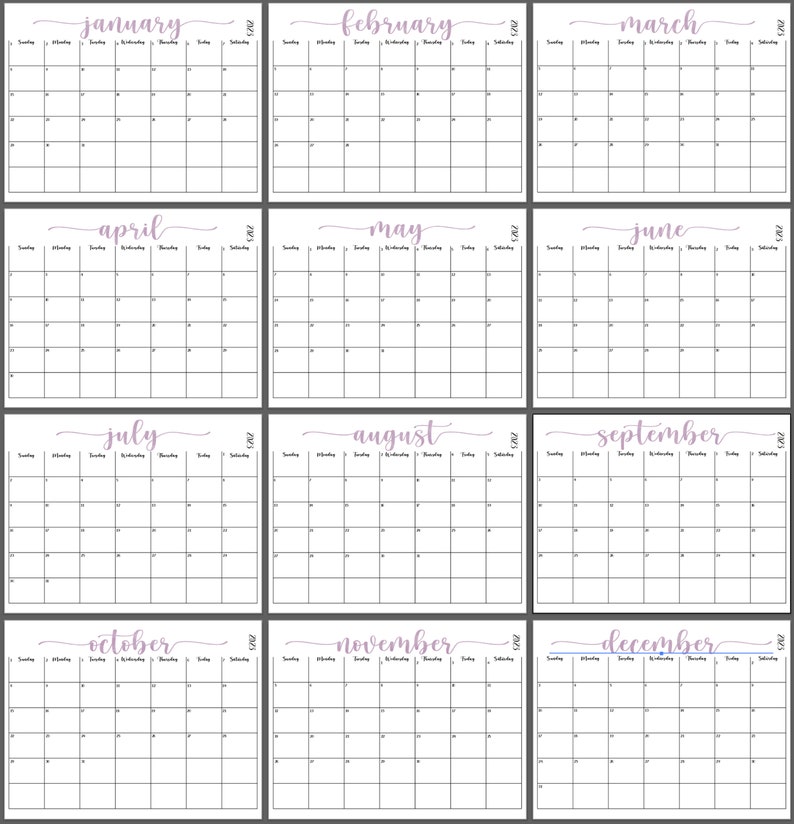 20232025 Editable Printable Calendars Cleaning Calendar Etsy