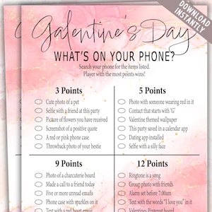 Galentines Party Was ist auf deinem Handy Spiel | Galentines Day Partyspiele | Was ist auf Ihrem Handy Valentinstag Party-Spiel | Ladies Night