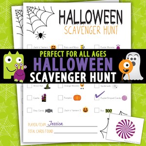 Halloween Scavenger Hunt with Pictures for All Ages | Halloween Treasure Hunt | Kids Halloween Activity | Halloween Party Game for Kids