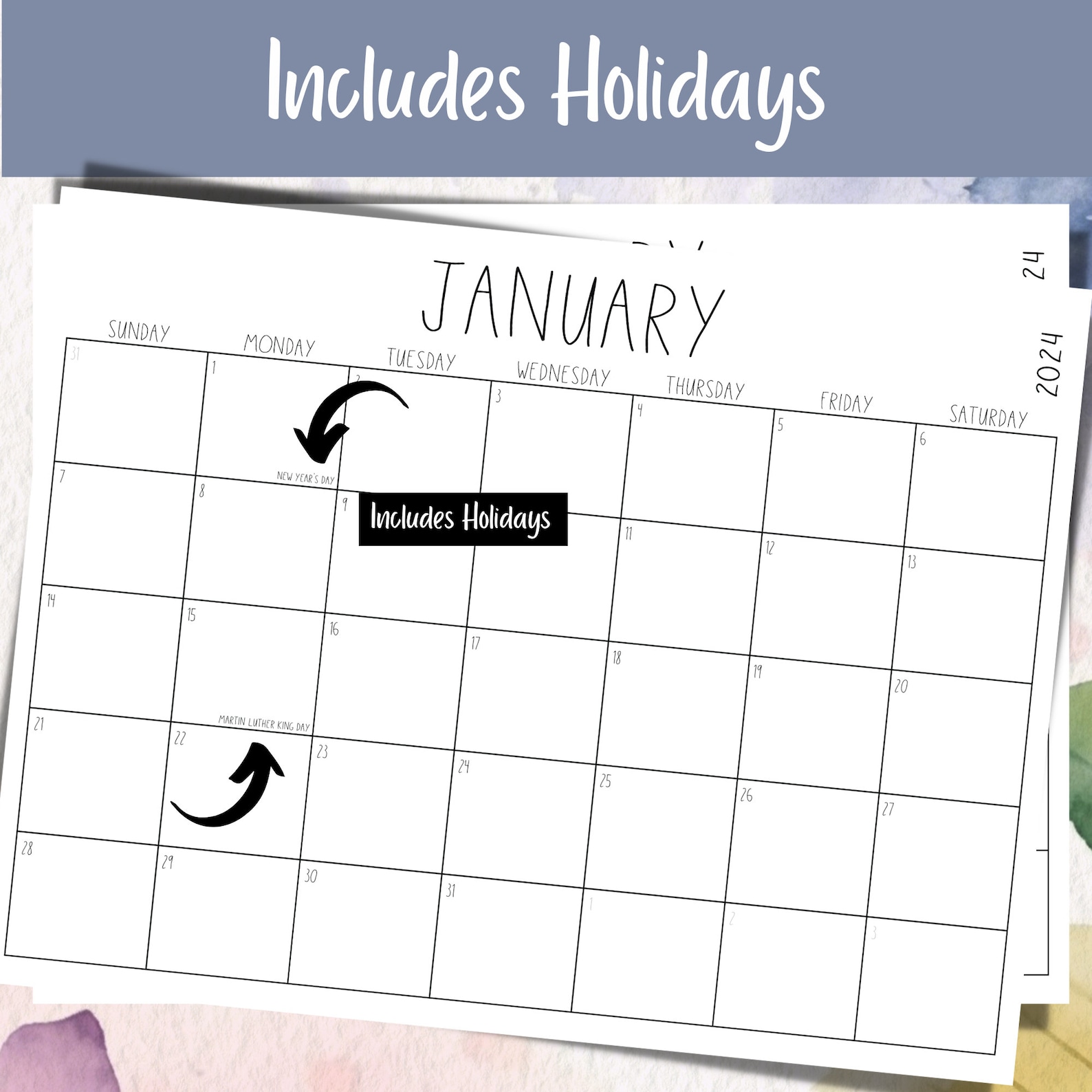 20242025 Printable Calendar Fillable Calendar Family Organizer Family