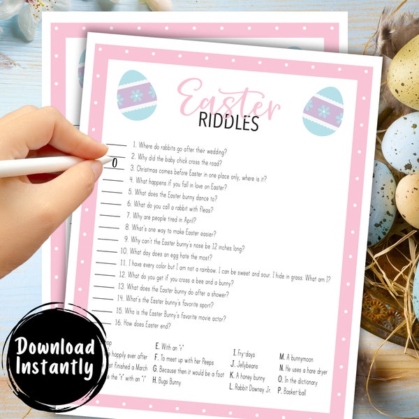 Easter Fun for Kids | Easter Riddle Game For Office Party | Easter Game Night | Easter Party Riddles Game | Easter Riddles | Easter Pastels