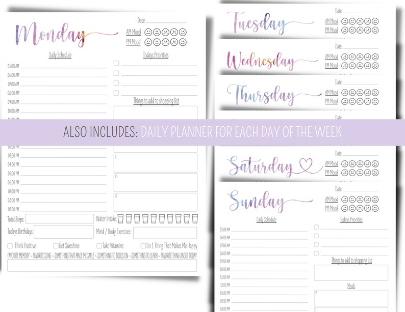 20232025 Editable Printable Calendars Cleaning Calendar Etsy