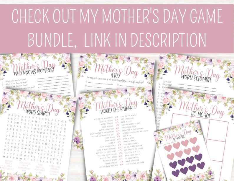 Mothers Day Printable Mothers Day Games Mothers Day Word Scramble