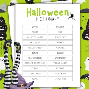 Spooky Halloween Pictionary Game | Halloween Office Party Game | Halloween Game Night | Halloween Party Game | Halloween Printable | GHTG24