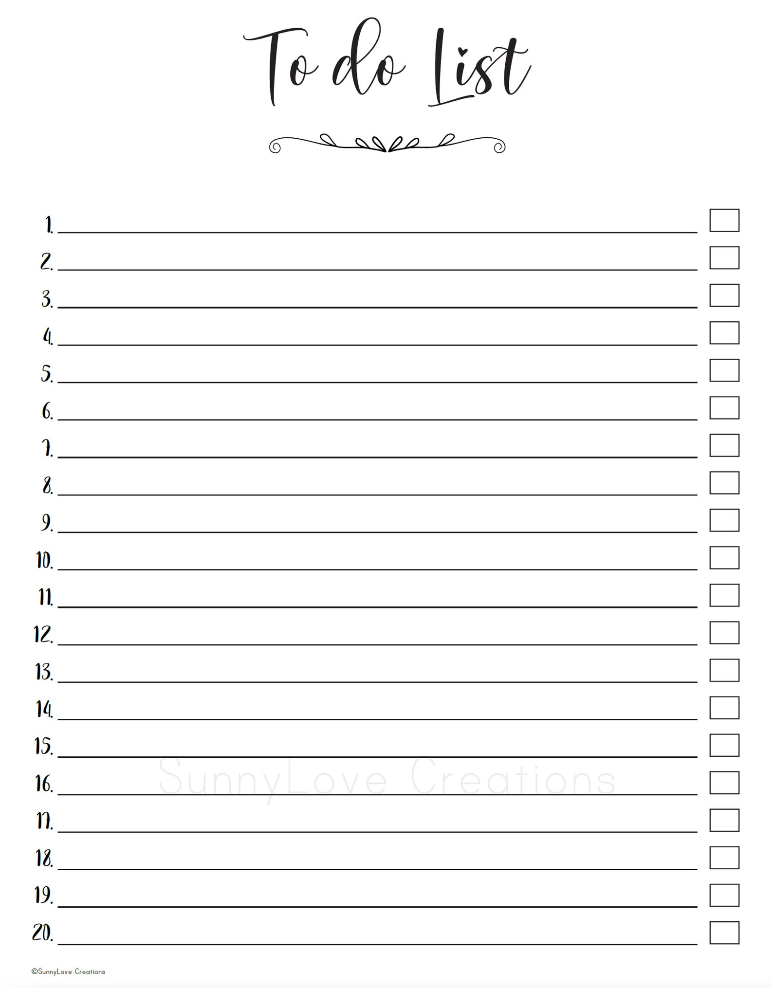 Things to Do | Printable to Do List | Printable Checklist | Honey Do ...