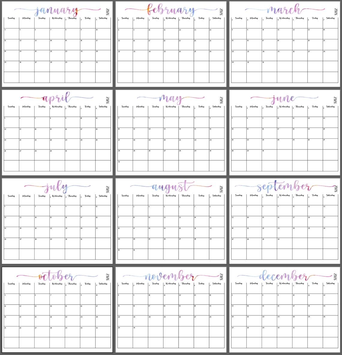 2026 Editable Printable Calendars Cleaning Calendar Birthday - Etsy Canada