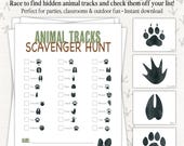 Scavenger Hunt For All Ages, Animal Tracks Hunt, Nature Hunt, Birthday Party Fun, Camping Fun, Classroom Activity, Picture Cards Hunt | Hunt