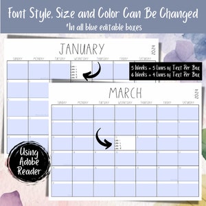 2024-2025 Printable Calendar Fillable Calendar Family Organizer Family ...