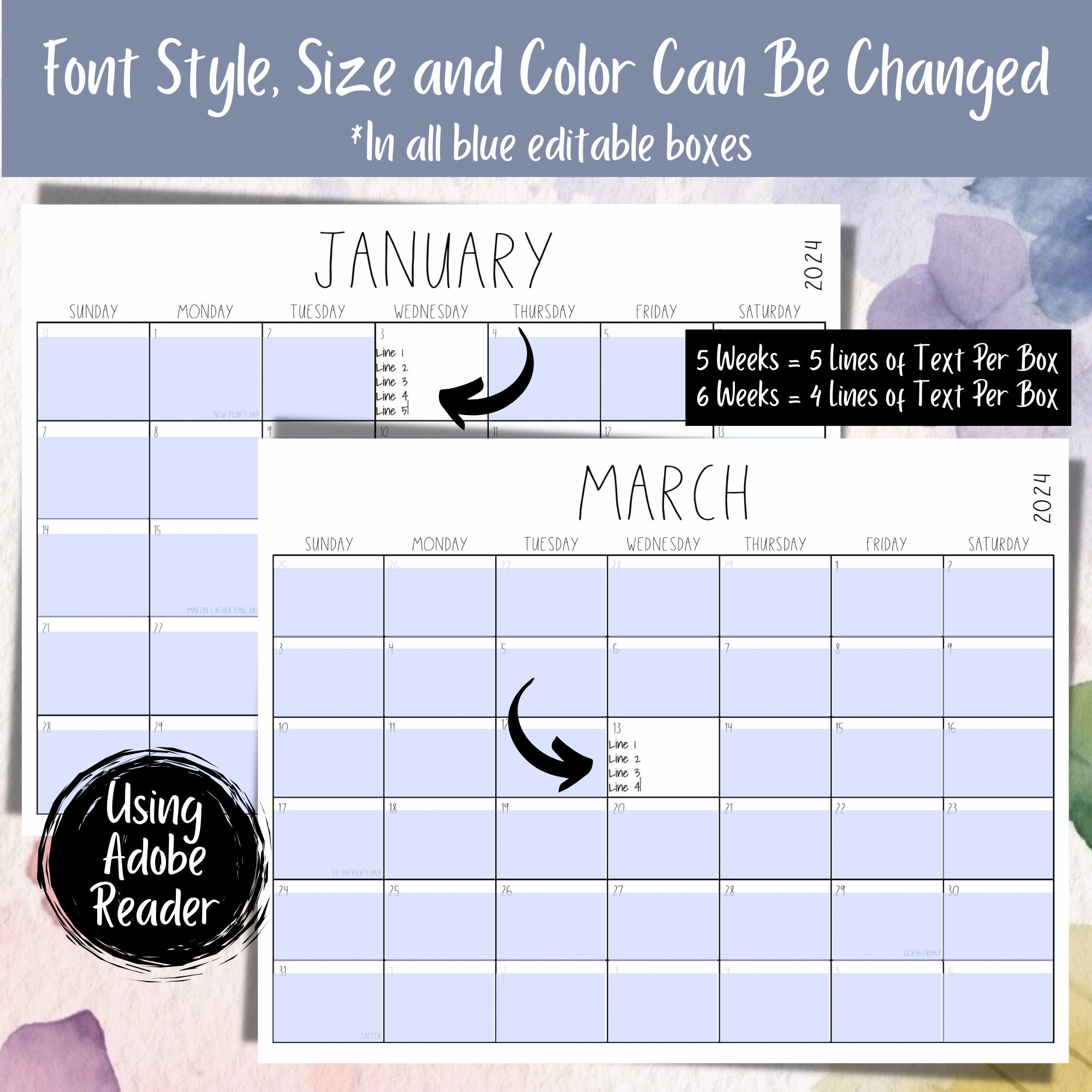 20242025 Printable Calendar Fillable Calendar Family Organizer Family