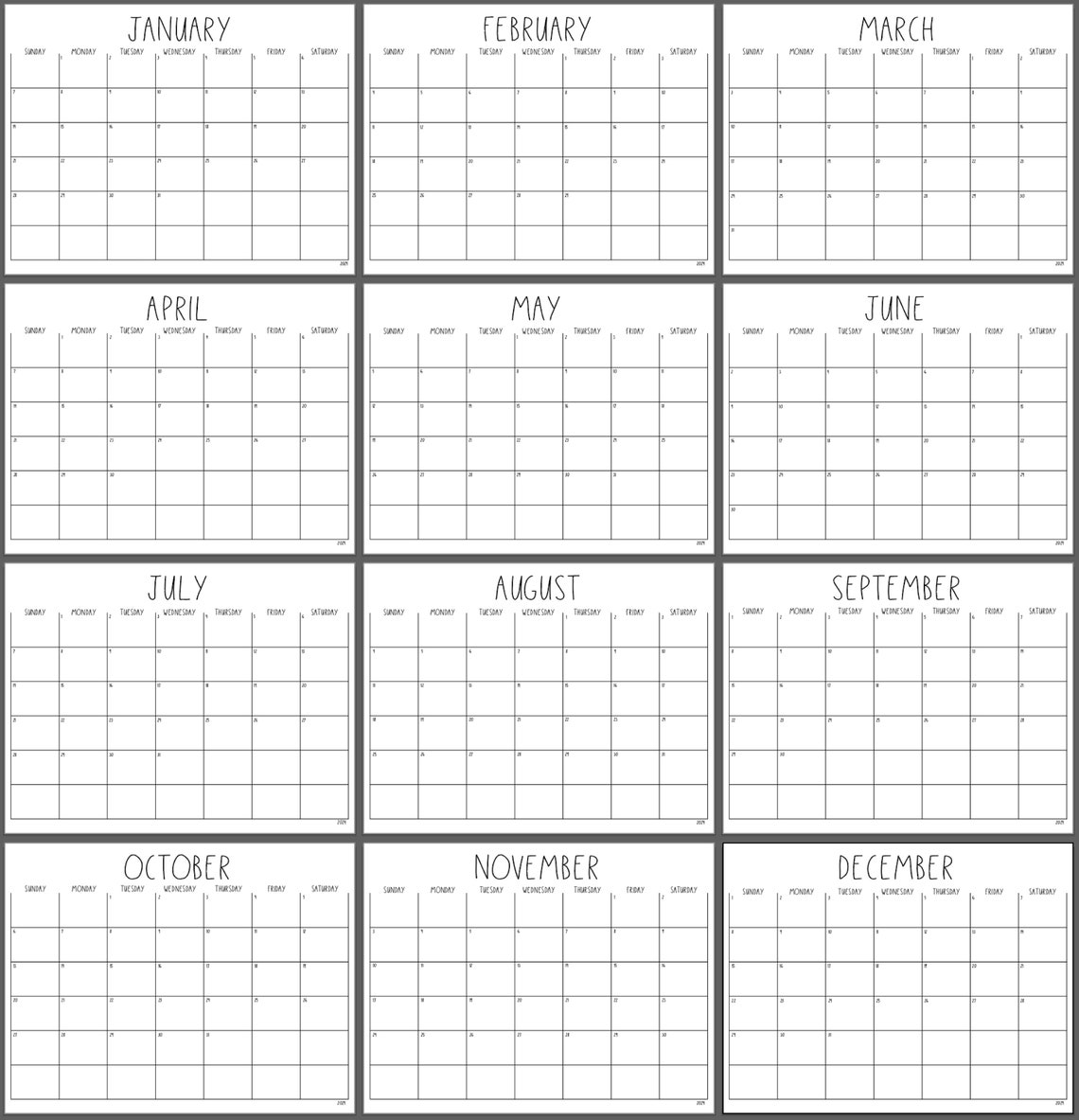 2023 2025 Editable Printable Calendars Cleaning Calendar Etsy
