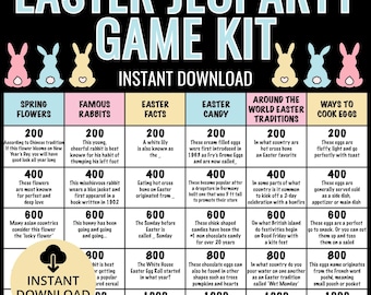 Easter Jeopardy Game | Easter Family Game | Printable Easter Party Game | Easter Game Night | Jeoparty Game | Easter Printable Download