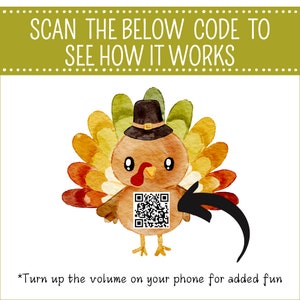 Indoor Turkey Thanksgiving Scavenger Hunt With QR Codes | Indoor ...