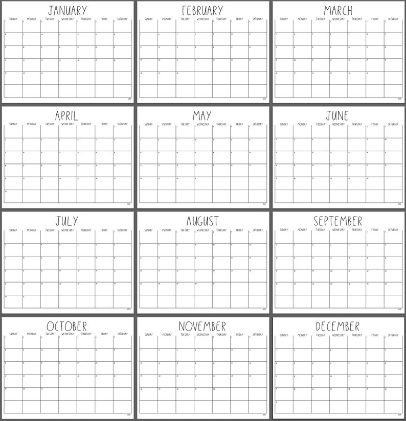 2023 2025 Editable Printable Calendars Cleaning Calendar Etsy