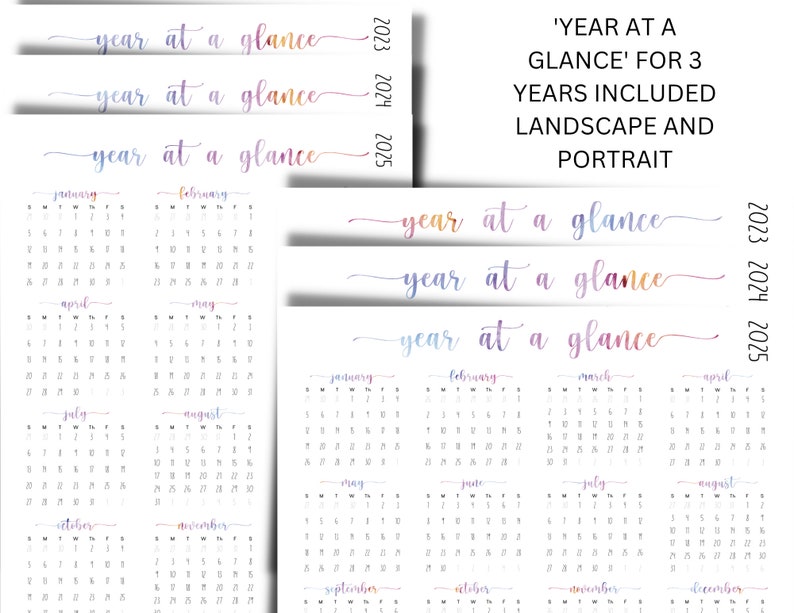 20232025 Editable Printable Calendars Cleaning Calendar Etsy