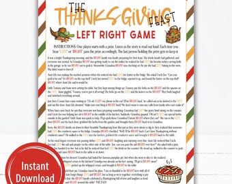 Thanksgiving Links Rechts Spel | Thanksgiving Pass the Prize-spel | Feestspel Thanksgiving Office | Thanksgiving-spel in de klas
