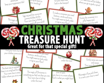 Christmas Scavenger Hunt | Christmas Printable Games | Christmas Treasure Hunt | Christmas Party Game