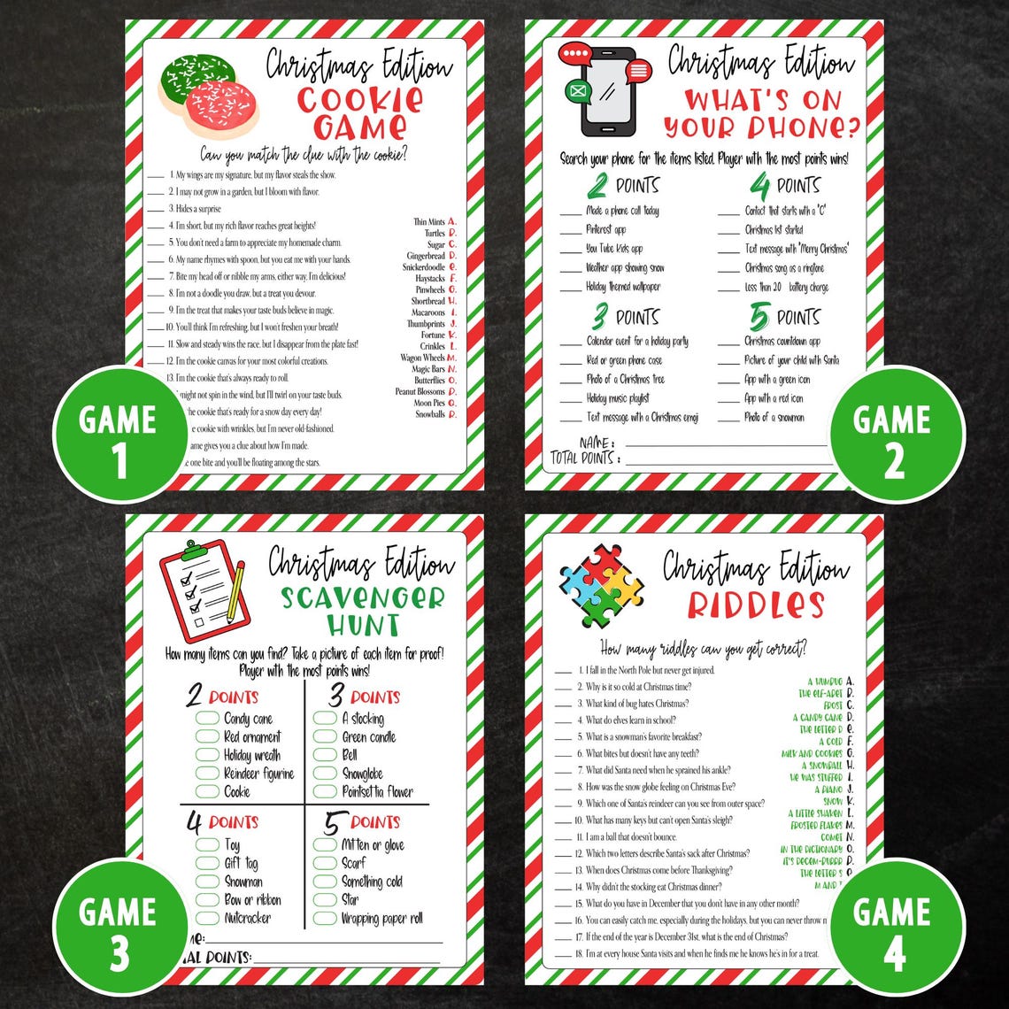 Christmas Edition Instant Download Game Bundle | Holiday Classroom ...