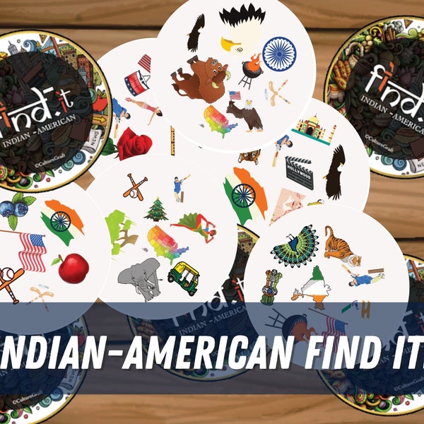 Indian(Desi) American Spot It style Game/India Independence day