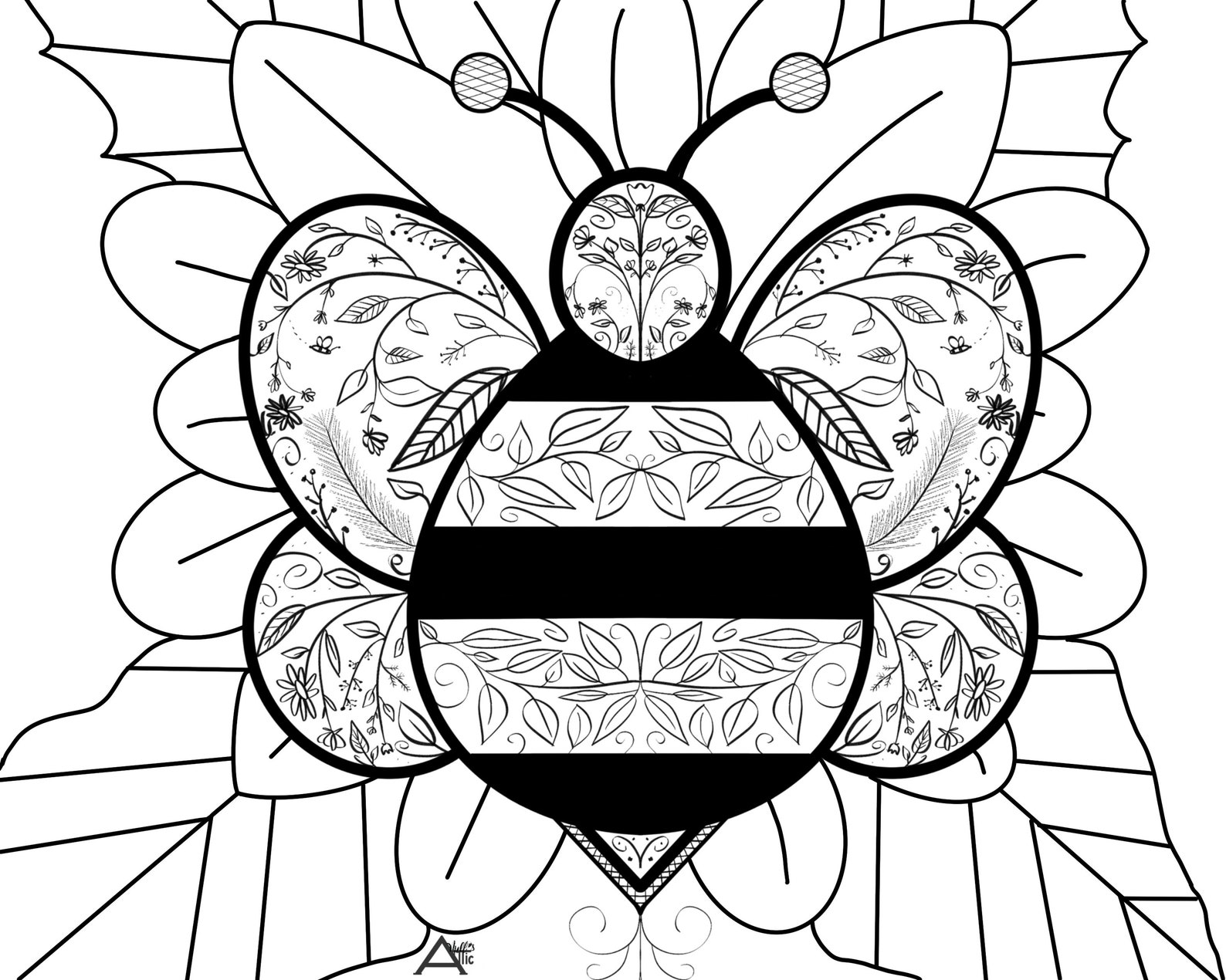 Set of Four Printable Garden Bug Coloring Pages | Etsy