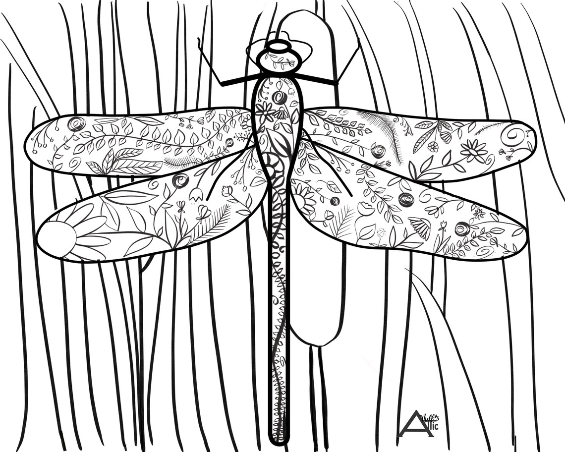 Set of Four Printable Garden Bug Coloring Pages | Etsy