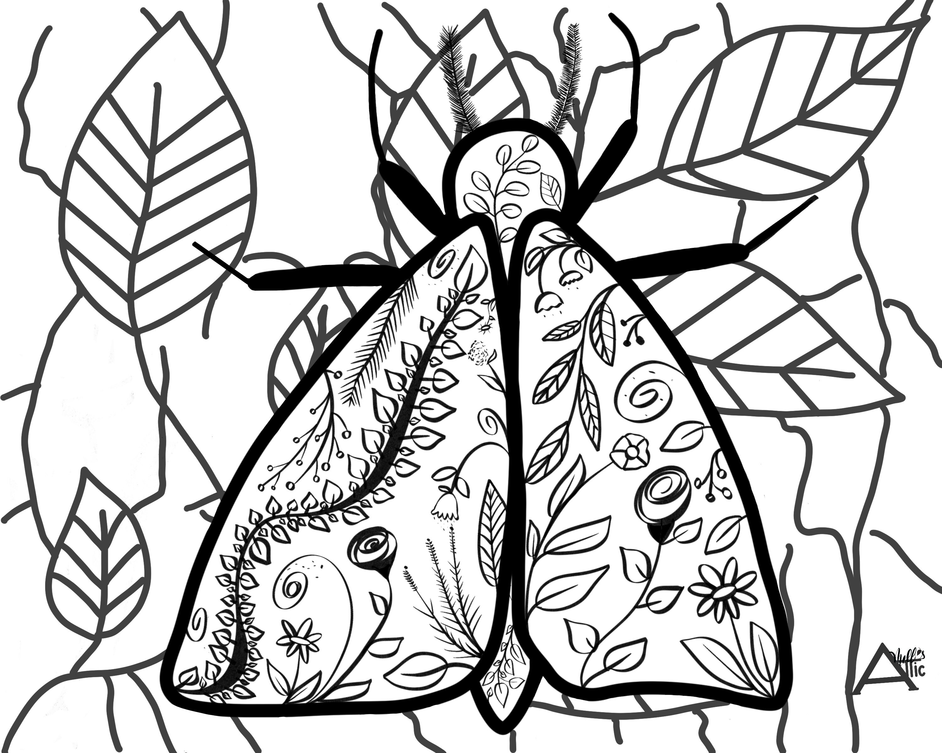 Set of Four Printable Garden Bug Coloring Pages | Etsy