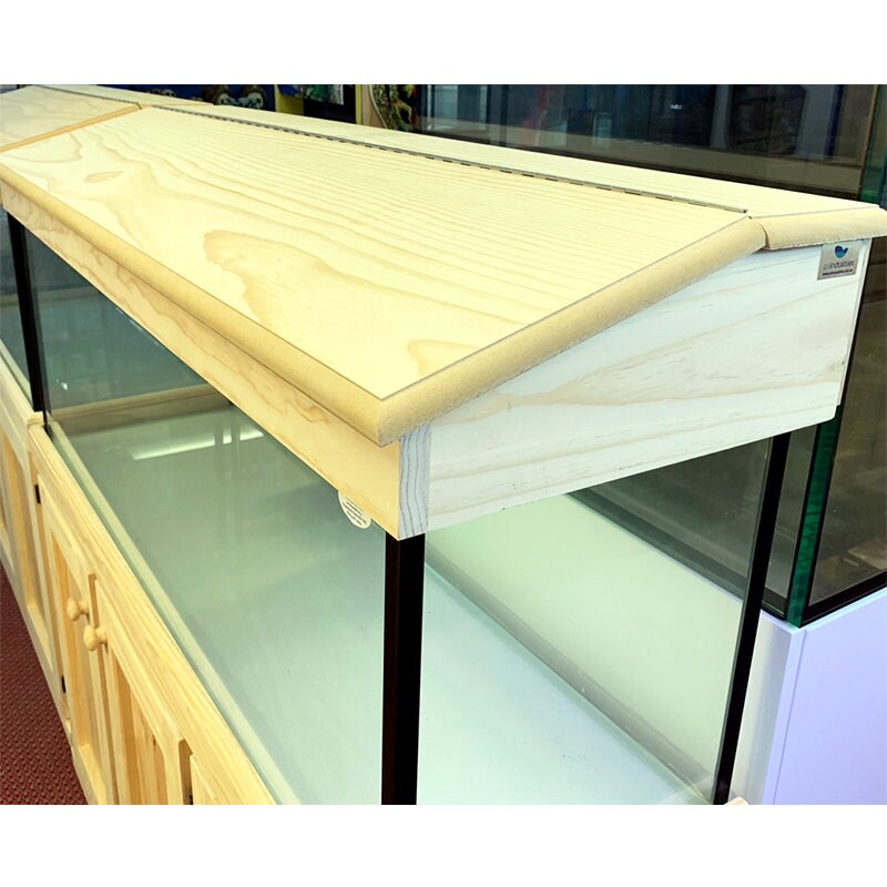 Handmade Personalized Unique Mahogany Wood Lighted Fish Tank Roof for