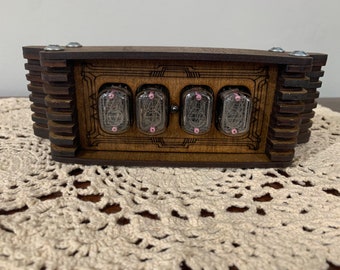 Beautiful Handmade Nixie IN-12, Tube Clock, Time and Date