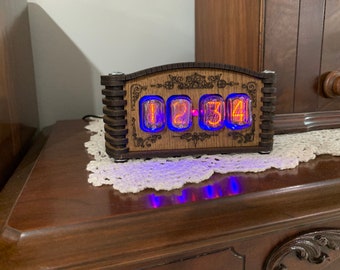 Beautiful Handmade Nixie IN-12 Clock, Time, Date NEW