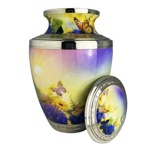 Signs from Heaven Urns for Ashes -  Butterflies Urns adult size -  Cremation Urn and keepsakes for niche, Home, columbarium - Engraving