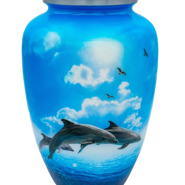 Swimming with the Dolphins Urn for Ashes - Sea Adult Urns - Cremation Urns and Keepsakes