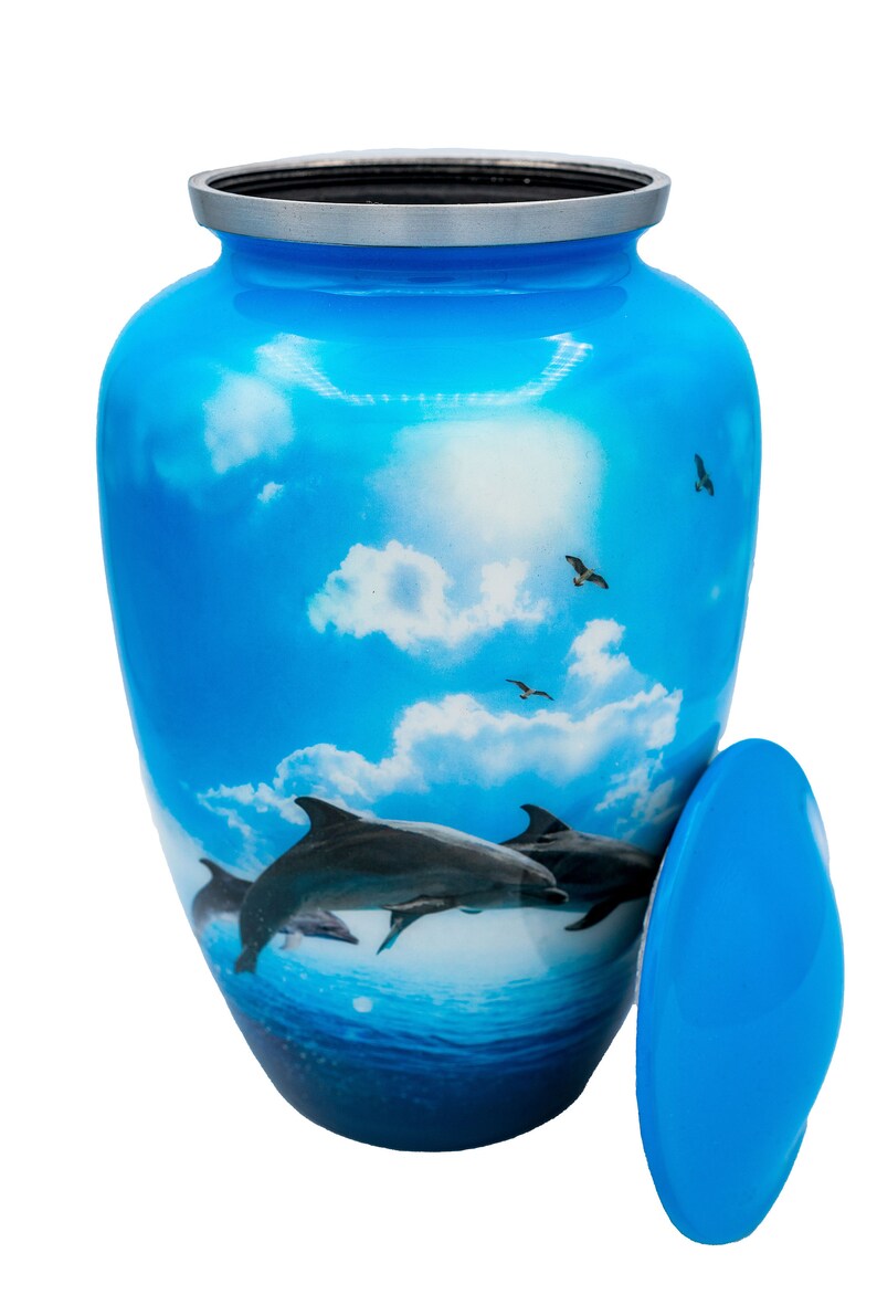 Swimming With the Dolphins Urn for Ashes Sea Adult Urns Etsy