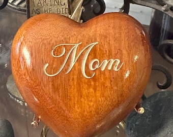 Wood Heart Keepsake Urn for Ashes: Engravable Memorial (4x3 inches)