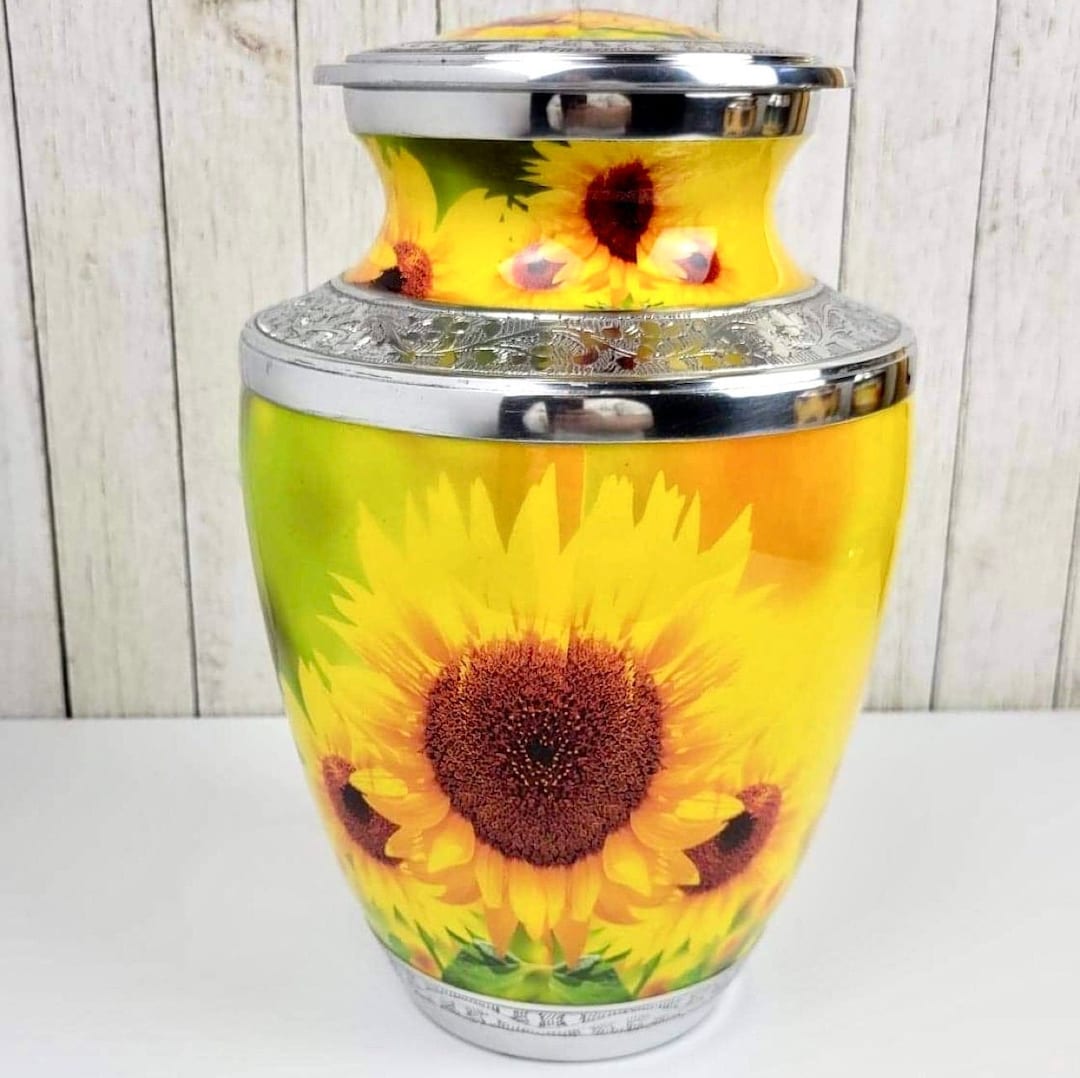 You Are My Sunshine Urn for Ashes Sunflower Urn for Human Ashes Keepsake Urns for Adult Ashes